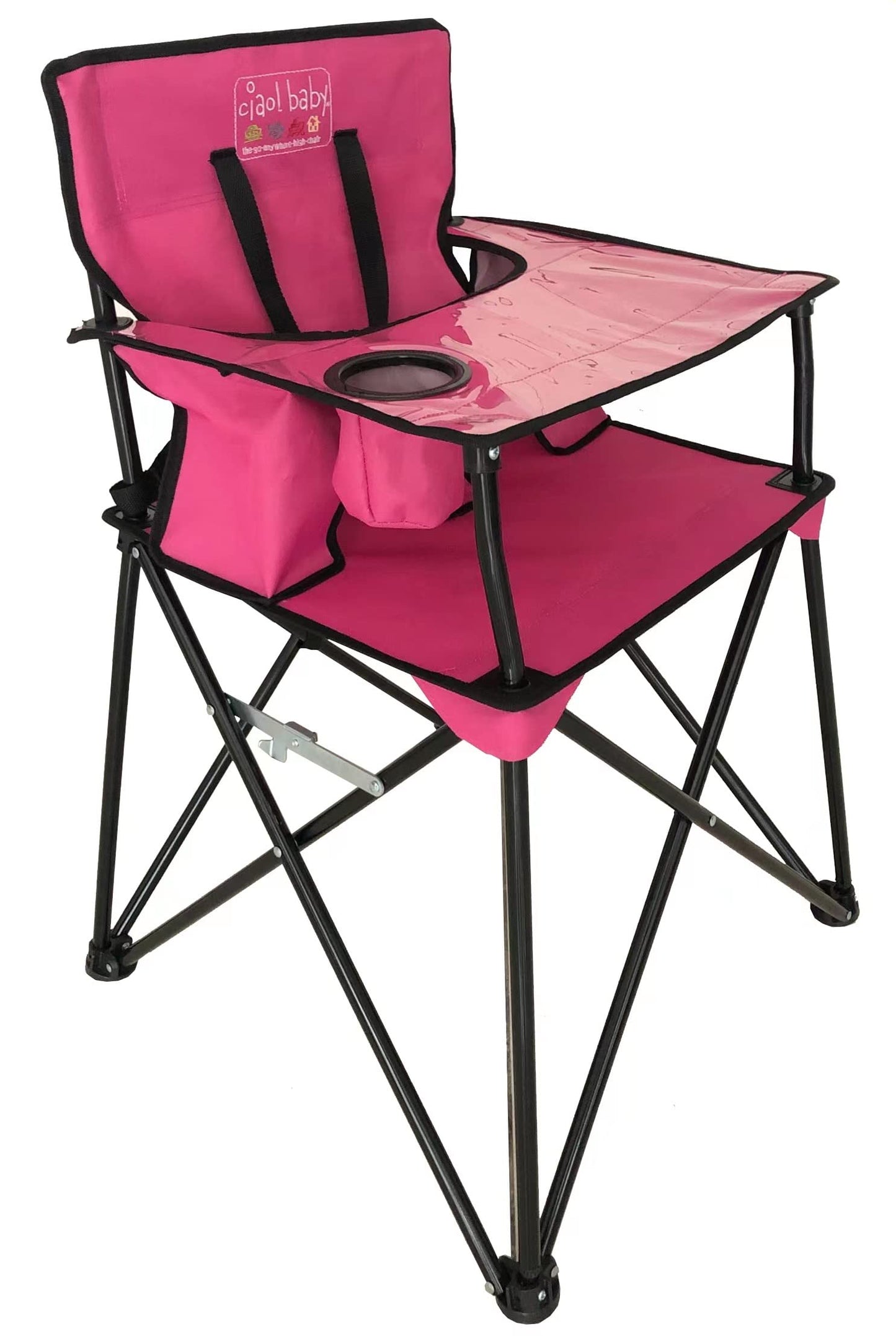 Folding Travel High Chair with Carry Bag, Lightweight Portable Baby High Chair for Camping, Dining and Travel
