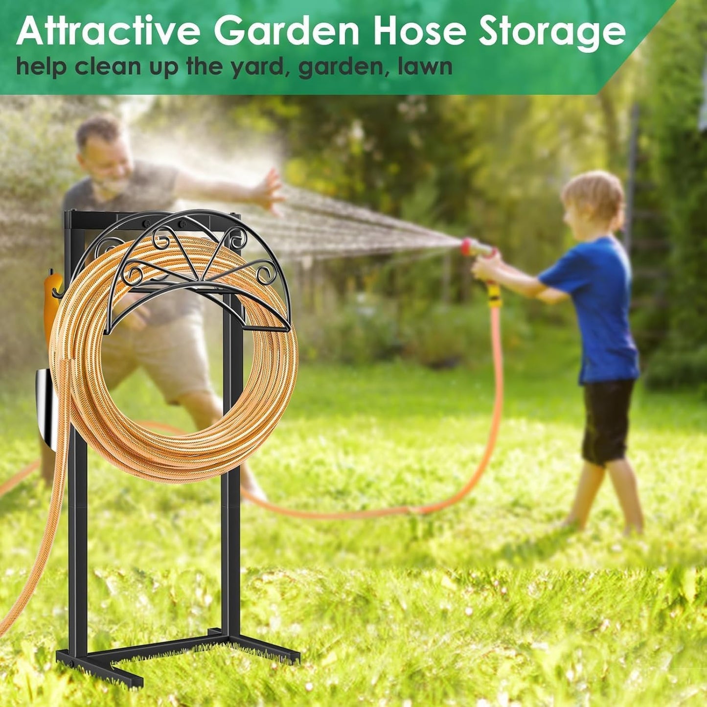 Ground Spike Hose Holder Stand