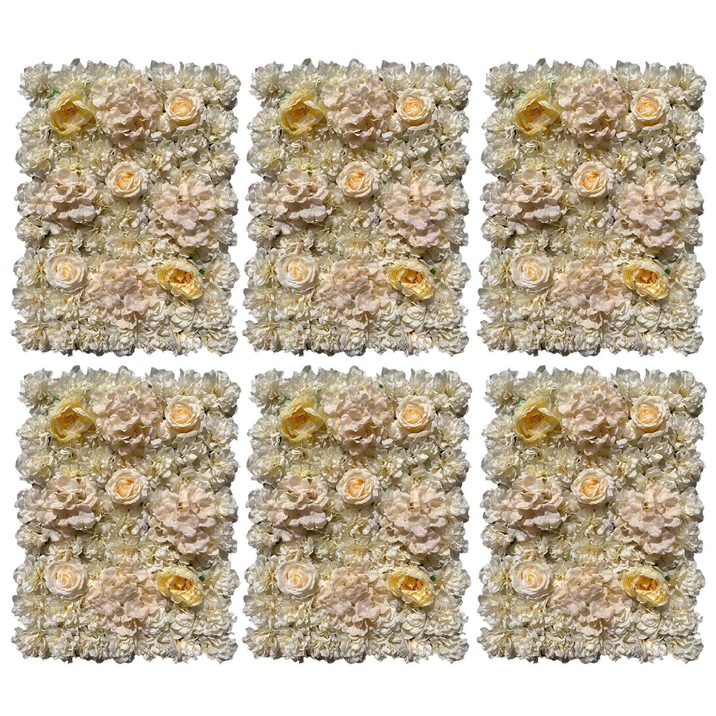 Artificial Flower Wall Panels,Silk Flower Mat for Outdoor Fence Privacy Screen & Indoor Wall Decor
