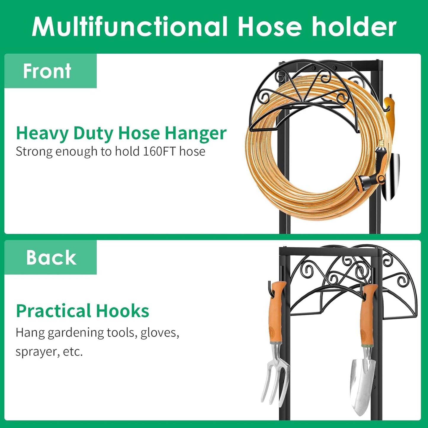 Ground Spike Hose Holder Stand