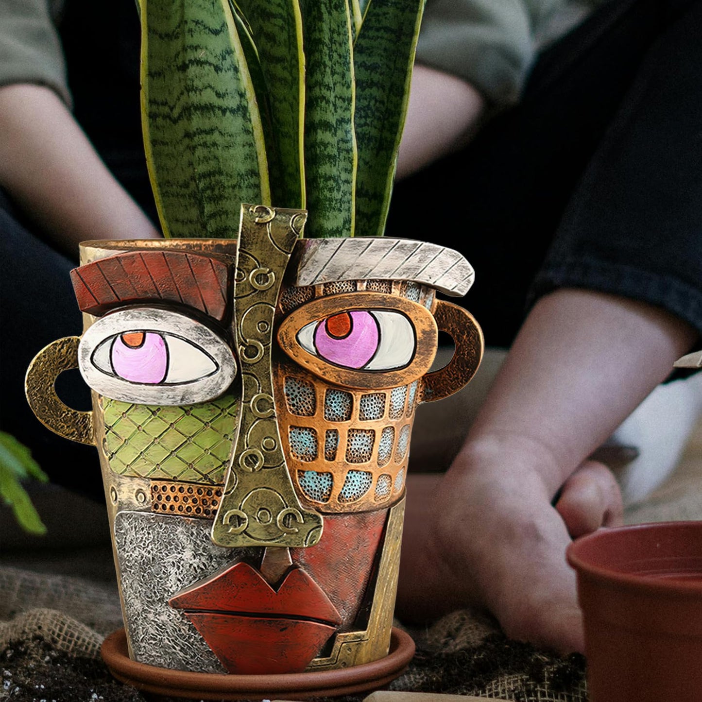 Creative Face Shaped Decorative Plant Planter Pots