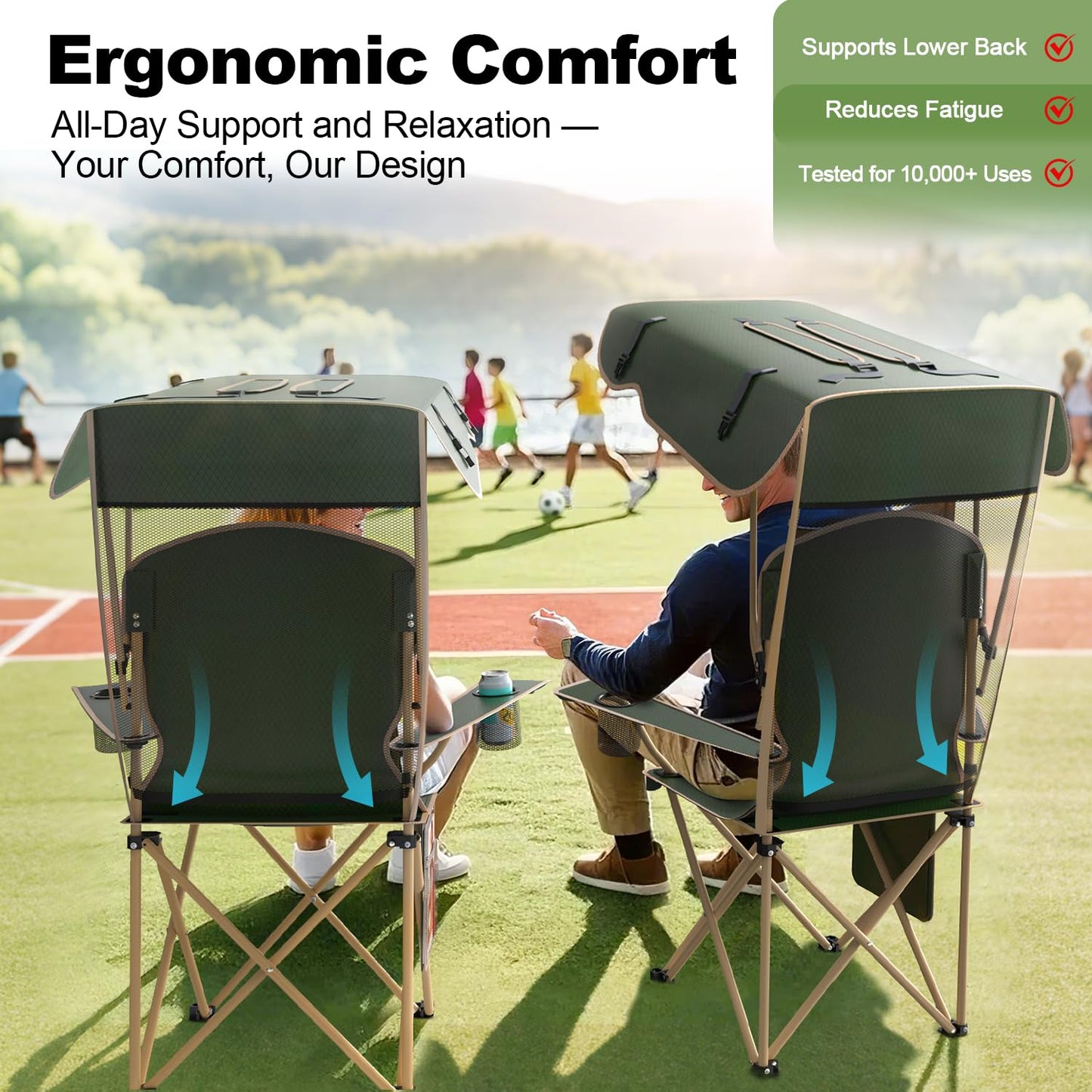 Portable Camping Chair with Canopy