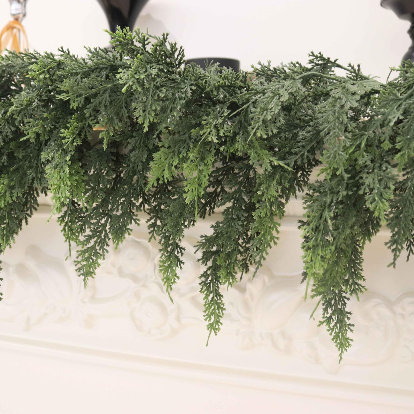 9FT Artificial Christmas Cedar Pine Garland, Realistic Greenery