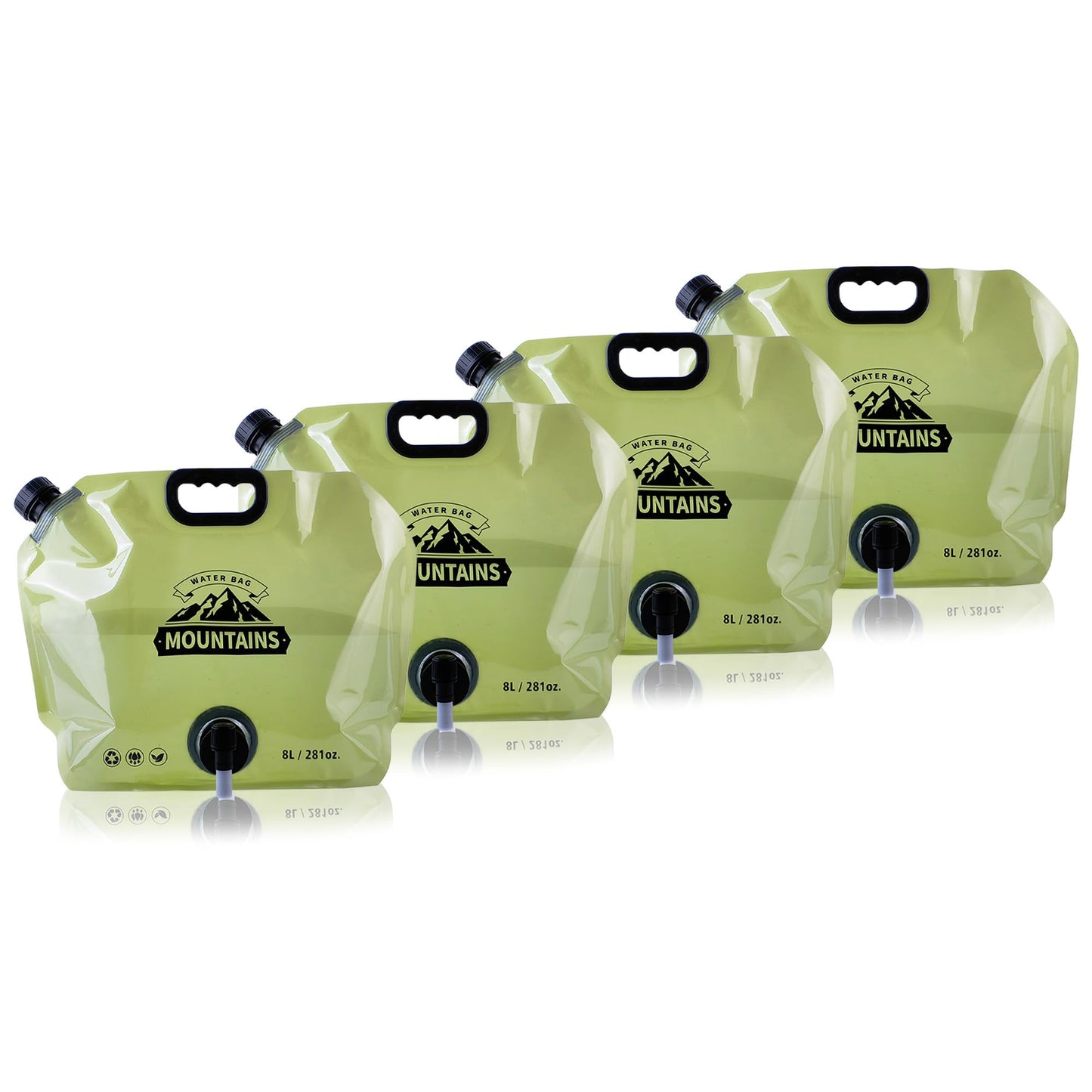 Collapsible Water Jug with Spigot, BPA-Free Portable Water Bags for Camping