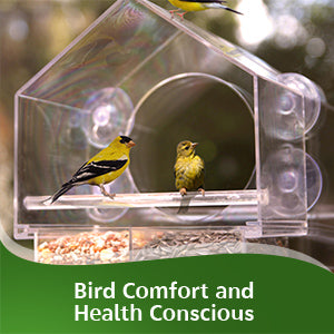 Transparent Acrylic Window Bird Feeder, Weatherproof Suction Cup Birdhouse for Outdoor Bird Watching, Easy to Clean