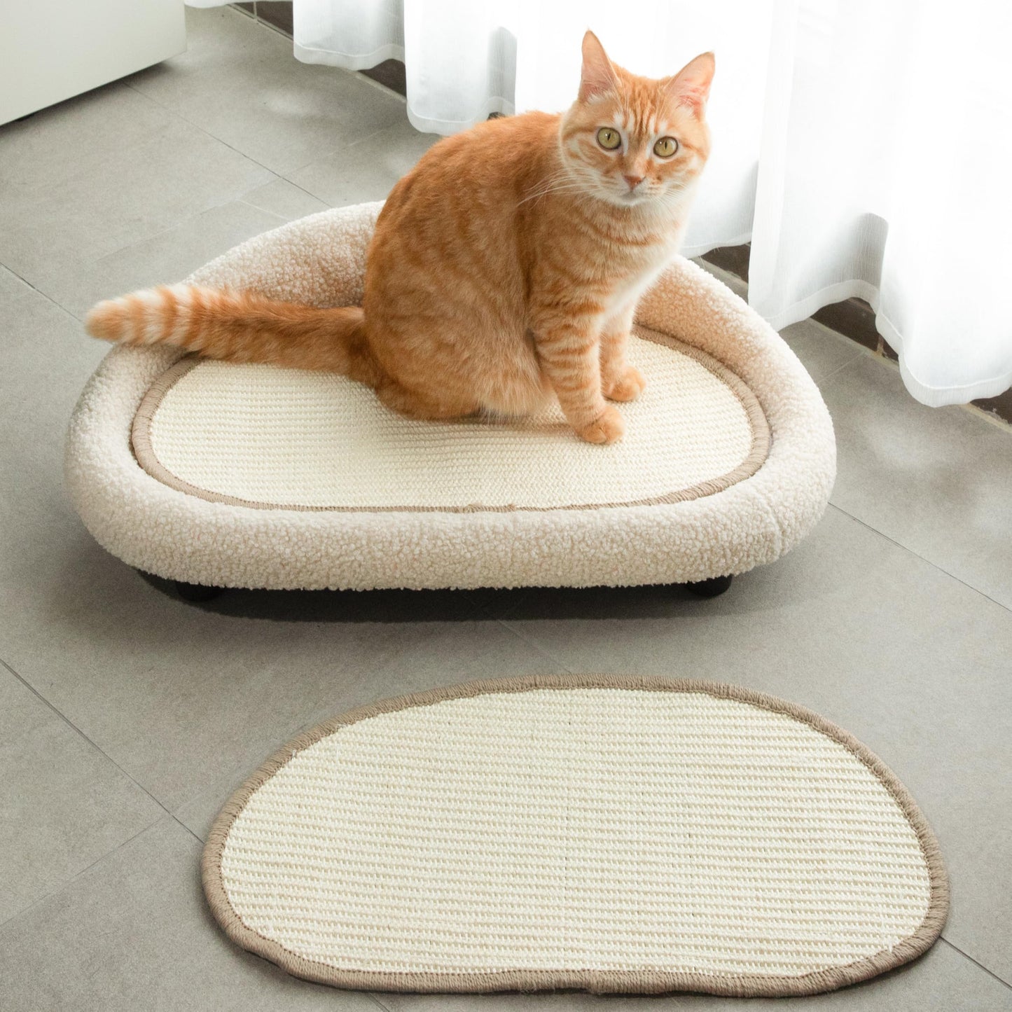 Cat Sisal Scratcher Bed with Refill Pad