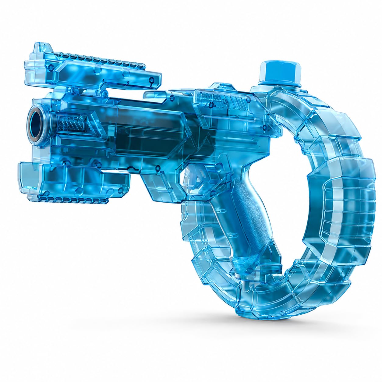Black Automatic Electric Water Gun with LED Light, Rechargeable Large Capacity Long Range Water Blaster for Adult Pool Beach Summer Water Fight