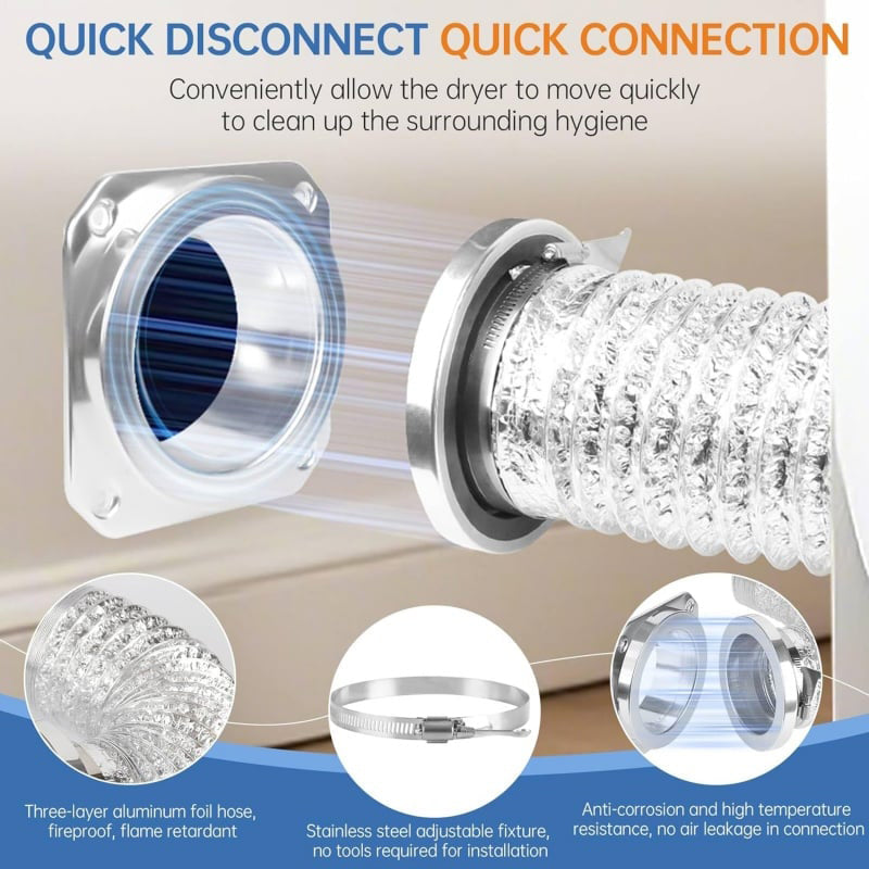 Magnetic Dryer Vent Coupling Connector Kit